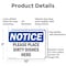 Signmission Please Place Dirty Dishes Here, 10 in W x Rectangle, Aluminum OS-2PACK-NS-A-710-L-17552 - alternate 3